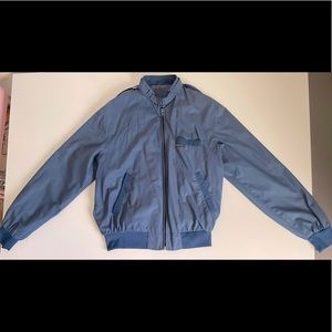 Blue wind breaker jacket